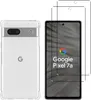 A clear, professional shot of a Google Pixel 7a phone case and two screen protectors, presented side-by-side against a white background. Anteprima dell’immagine prodotto