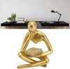 Denker Lesen Statue Harz sitzende Figur abstrakte Kunst Produktbild-Vorschau 3