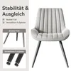 Hawthyhome Esszimmerstühle 2er Set bequeme Polsterstühle Produktbild-Vorschau 6