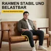2-Sitzer skandinavisches Sofa aus Kunstleder, Armlehnen, Produktbild-Vorschau 3