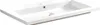 A white ceramic sink with a wide ledge, shown from a slightly elevated side angle against a white background. Produktbild-Vorschau