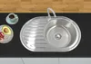 Preero- 77x50, Spüle Edelstahl 304, Materialstärke 0,8mm, Produktbild-Vorschau 1