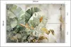 Muralo Selbstklebende Fototapete Tropische BLÄTTER Aquarell Produktbild-Vorschau 2