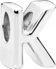 A close-up studio shot of a silver letter K charm. Anteprima dell’immagine prodotto