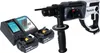 A cordless rotary hammer drill kit with two batteries and a charger, displayed against a white background. Produktbild-Vorschau