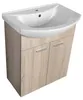 Aqualine ZOJA Unterschrank 61,5x74x32,5cm, Platineiche, 2x Produktbild-Vorschau 4