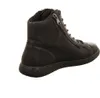 A black leather high-top boot is shown from the side against a white background. Anteprima dell’immagine prodotto