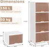 Dimensions and capacity information for a storage box. Náhľad obrázku produktu