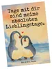 Mr. & Mrs. Panda Postkarte Pinguin umarmen Design - Weiß - Produktbild-Vorschau 1