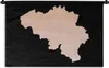 MuchoWow® Wandteppich Wandbehang Karte - Belgien - Rosa Produktbild-Vorschau 1