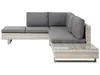 BELIANI Gartenmöbel Set Grau und Beige Rattan Aluminium Produktbild-Vorschau 6