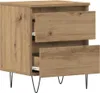 vidaXL Nočný stolík 2 ks dub ručne vyrobený 40 x 35 x 50 cm Náhľad obrázku produktu 3