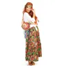 Hippie Rock Damen – Langer Blumenrock & Stirnband – 70er Produktbild-Vorschau 3