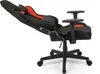 A gaming chair is shown from the side with its backrest reclined. Produktbild-Vorschau