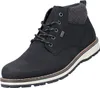 A black men's boot is shown against a white background. Produktbild-Vorschau