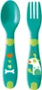CHICCO Lyžička/vidlička plast 12m+ Náhľad obrázku produktu 2