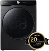 A black Samsung washing machine dryer is shown from the front. Produktbild-Vorschau