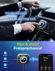 A person in a car using a Bluetooth FM transmitter. Produktbild-Vorschau