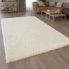 Tappeto Shaggy color crema per soggiorno e camera da letto Anteprima dell’immagine prodotto 1