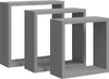 vidaXL Würfelregale 3 Stk. Grau MDF Produktbild-Vorschau 1
