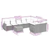vidaXL 10-tlg. Garten-Sofagarnitur mit Kissen Beige Poly Produktbild-Vorschau 3
