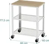 Relaxdays 4052025848217, 3 pół., Naturalne drewno, Biały, 4 Podgląd zdjęcia produktu 4