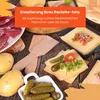 Padelle per raclette Syntrox quadrate con manico in bambù 8 Anteprima dell’immagine prodotto 9