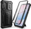 A black phone case with a built-in stand and a separate screen protector. Náhľad obrázku produktu