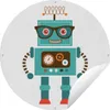 MuchoWow® Gartenposter Outdoor-Poster Rund Roboter - Produktbild-Vorschau 1