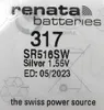 Renata SR516SW Batterie Silberoxyd Knopfzelle 1,55 V für Produktbild-Vorschau 2