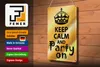 Blechschild Spruch 20x30cm Keep Calm and party on Produktbild-Vorschau 4