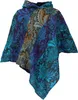 Poncho mit Kapuze, Goa Hippie, Boho Poncho - Produktbild-Vorschau 2