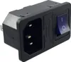 A black electrical connector with a blue switch and fuse holder. Produktbild-Vorschau