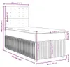 vidaXL Boxspringbett mit Matratze Hellgrau 80x200 cm Samt Produktbild-Vorschau 7