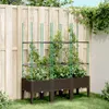 vidaXL Sadzarka z kratką brązowa 120x40x142,5 cm PP Podgląd zdjęcia produktu 2