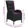 5-tlg. Garten-Bistro-Set Poly Rattan Schwarz Produktbild-Vorschau 8