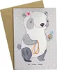 Mr. & Mrs. Panda Grußkarte Goldschmiedin Herz - Grau Produktbild-Vorschau 1