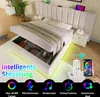 MODFU Čalouněná postel hydraulická 160 x 200 cm s LED Náhled obrázku produktu 3