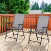 Outsunny Klappstuhl mit Armlehne 2er Set Campingstuhl Produktbild-Vorschau 2