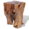 The Living Store Tabouret bois massif teck Voir les images du produit 3