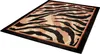A rug with a tiger stripe pattern is shown from a diagonal angle on a white background. Produktbild-Vorschau