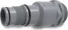 A gray plastic pipe fitting with threaded ends and black O-rings, shown against a white background. Náhled obrázku produktu