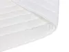 A close-up view of a white mattress topper with quilted stitching. Náhled obrázku produktu