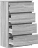 A chest of drawers with four drawers, some of which are partially open. Náhľad obrázku produktu