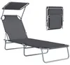 Outsunny Sonnenliege Gartenliege Relaxliege Dreibeinliege Produktbild-Vorschau 1