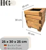HolzGarden 3 Stück Set Pflanzkübel Holz Rechteckig 25x30x25 Produktbild-Vorschau 3