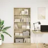 vidaXL Regał dąb sonoma 80 x 24 x 176 cm Materiał Podgląd zdjęcia produktu 3