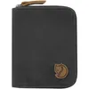 A dark grey wallet with a brown logo. Produktbild-Vorschau