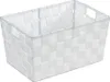 WENKO Úložný kôš ADRIA S Biely policový box Organizér Náhľad obrázku produktu 1