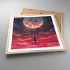 Gerahmtes Poster - Rahmen in heller Eiche - Mond Schaukel Produktbild-Vorschau 3